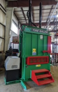 REC Tire or Tyre Baler Front Side Small