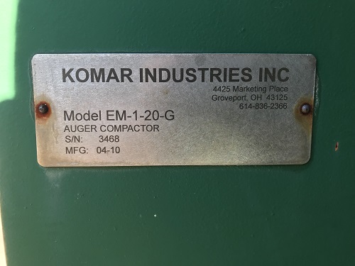 9188 6 Komar Auger Compactor EM 1 20 G
