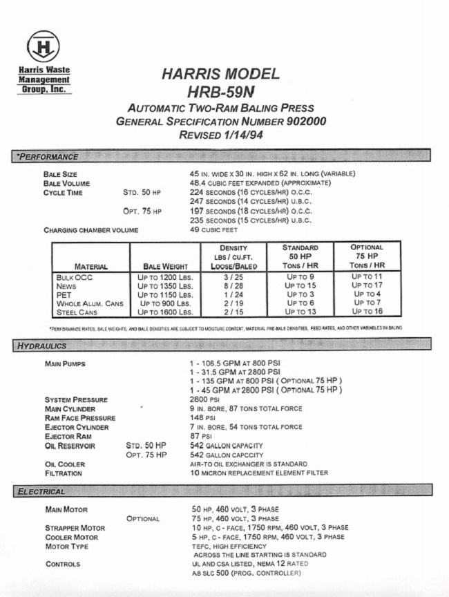 HRB 59N Spec Sheet1